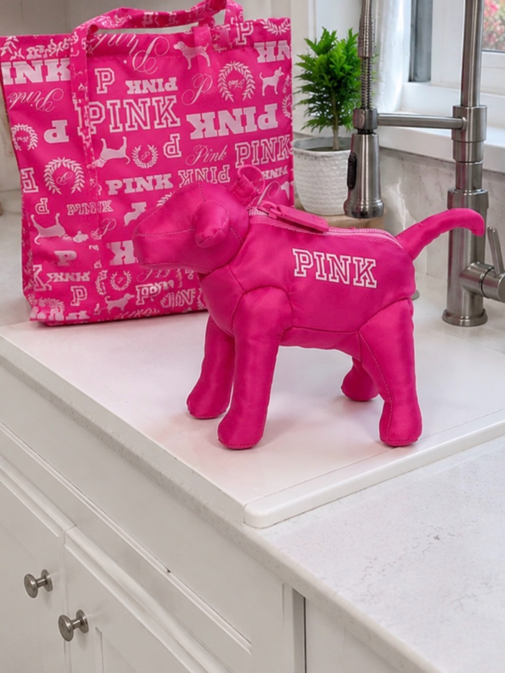 PINK Victoria's Secret Hot Pink Dog Tote Bag - PINK Victoria's Secret Brand